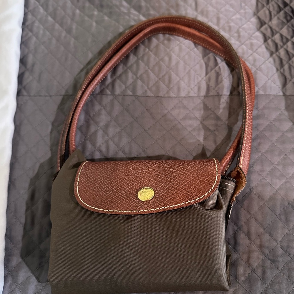 Longchamp Brown and Tan Shoulder Bag